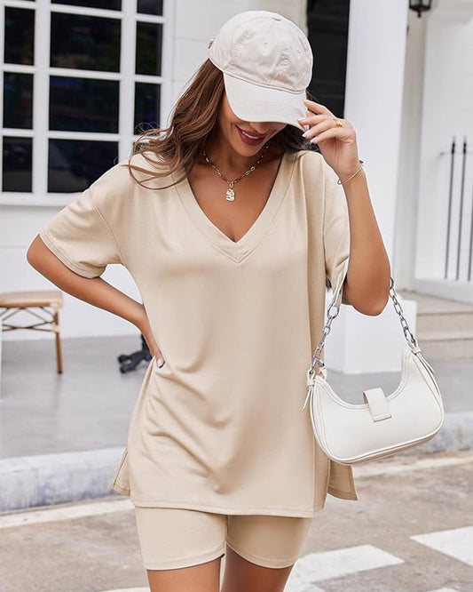 Camilla | Women’s Reversible Tee & Biker Short Set