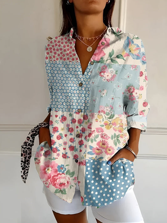 Maia | Women’s Lightweight Floral Summer Blouse