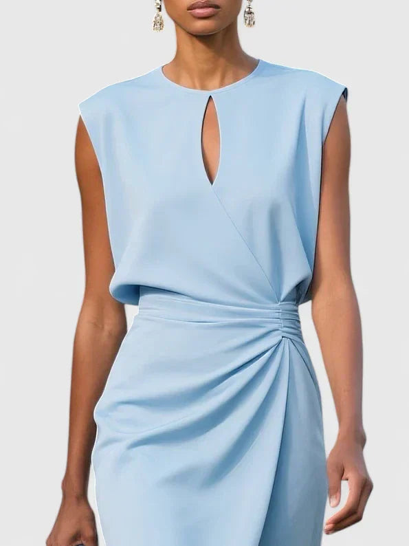 Serenavine | Sleek Draped Women’s Midi Dress