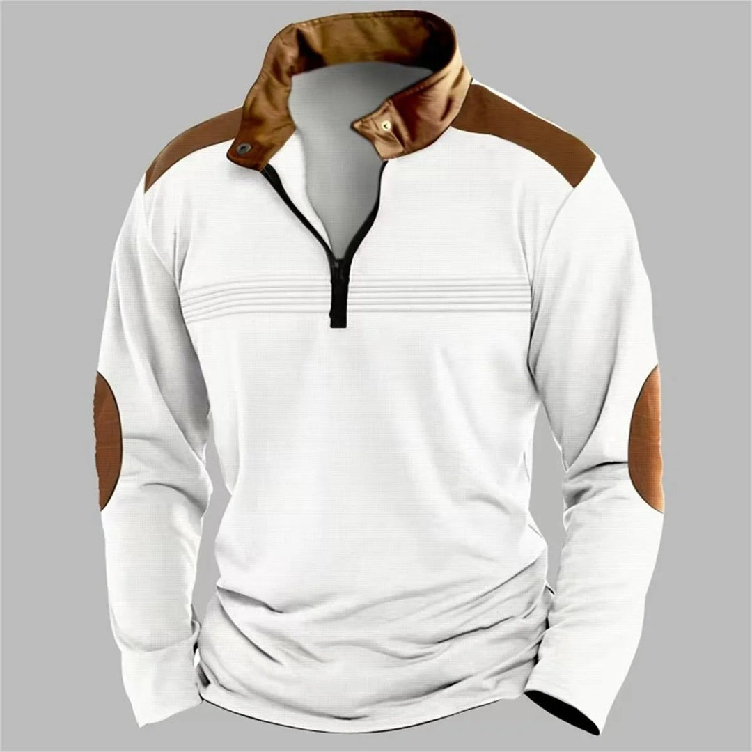 Two-Tone Half-Zip Men’s Pullover