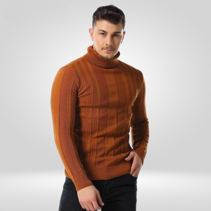 Ribbed Turtleneck Men’s Sweater