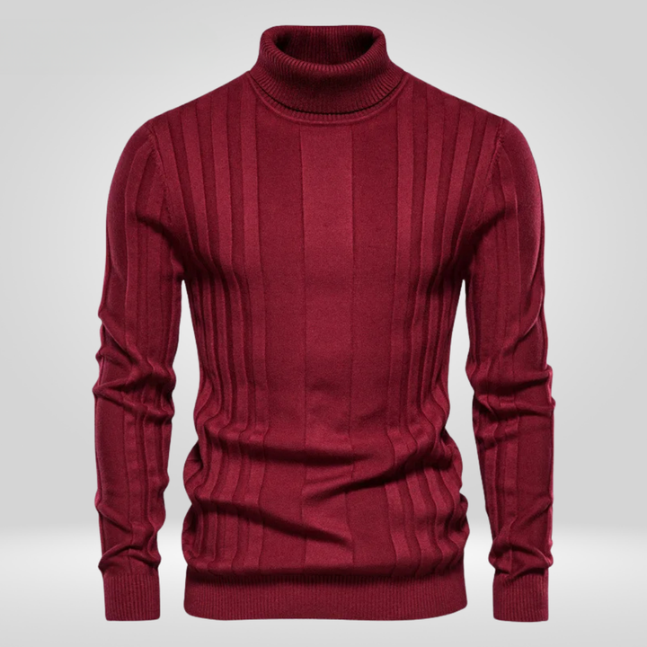 Ribbed Turtleneck Men’s Sweater