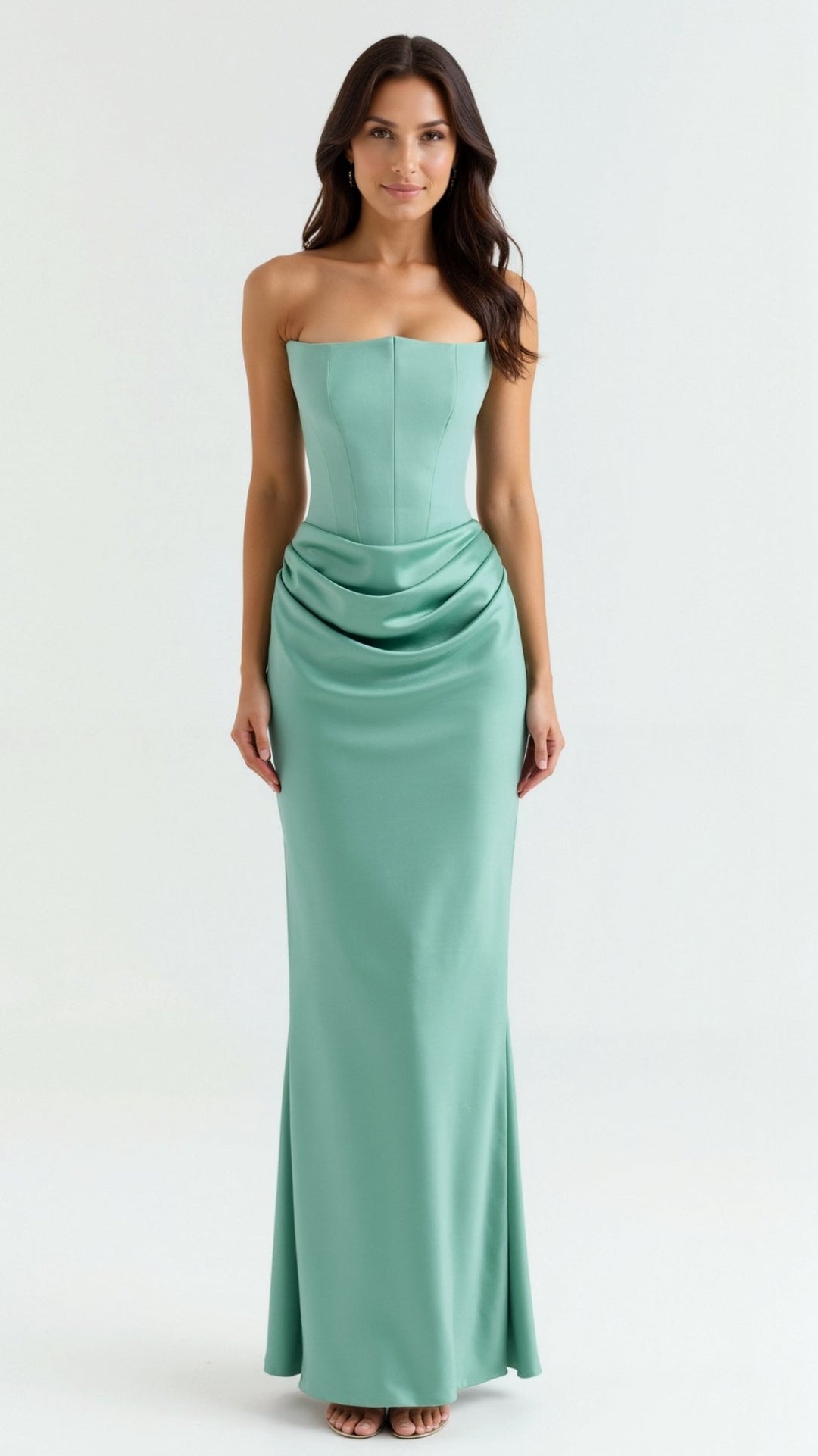 Celine | Women’s Sleek Column Wedding Guest Maxi Dress