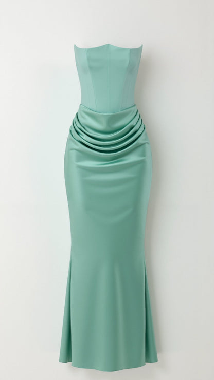 Celine | Women’s Sleek Column Wedding Guest Maxi Dress