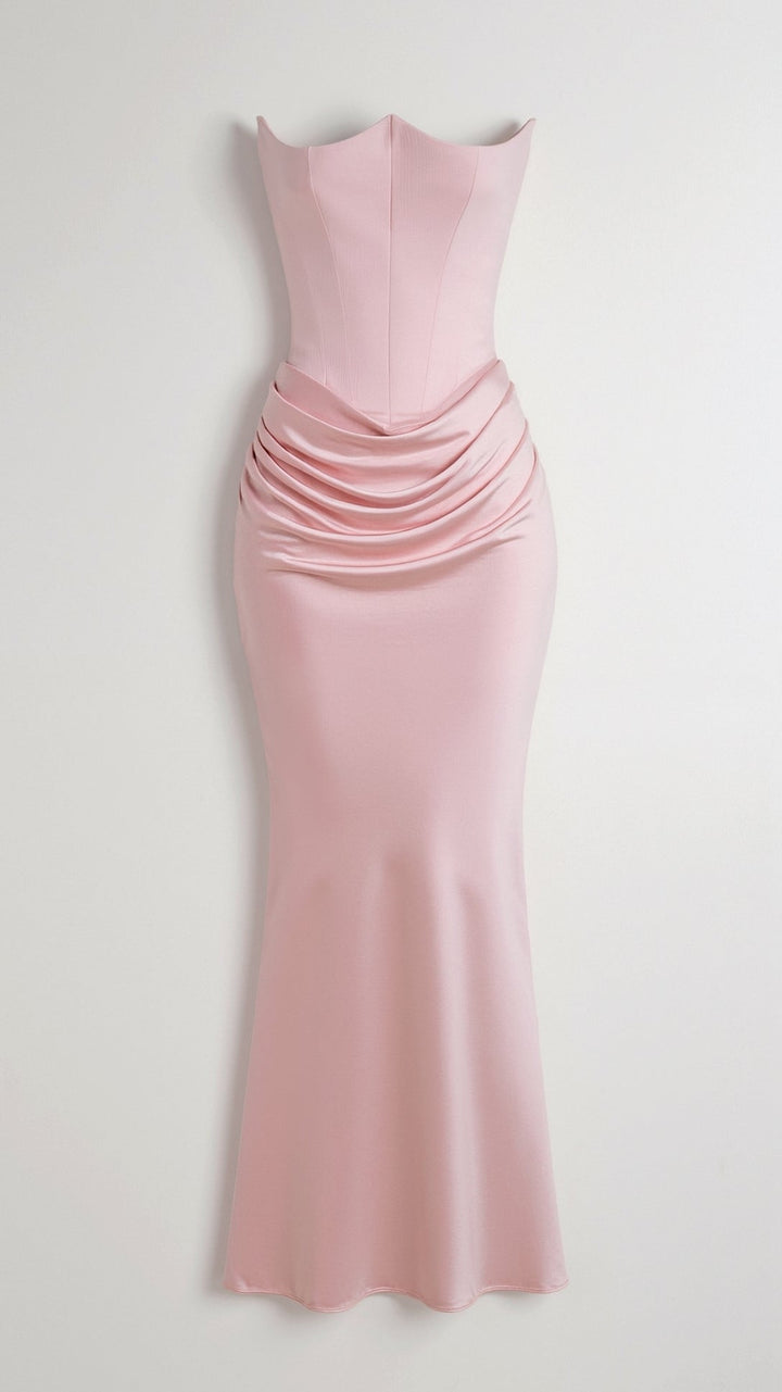Celine | Women’s Sleek Column Wedding Guest Maxi Dress