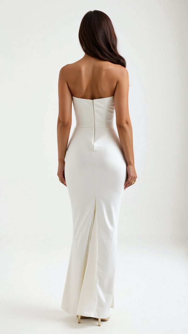 Celine | Women’s Sleek Column Wedding Guest Maxi Dress