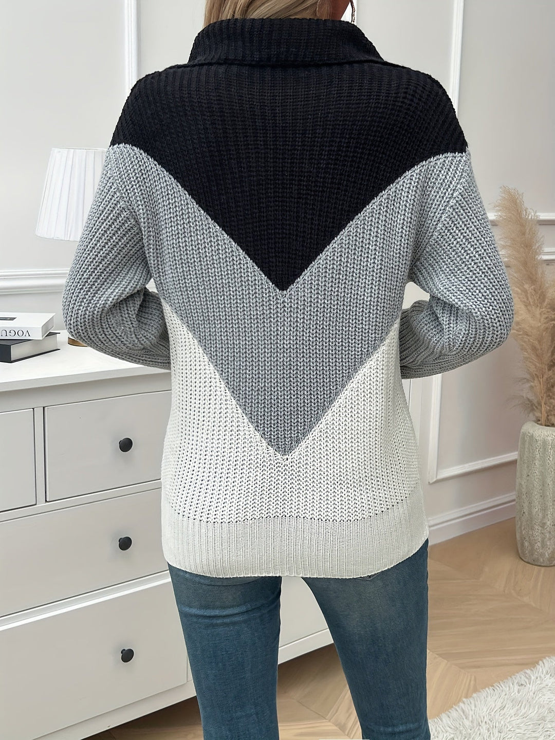 Selene | Half-Zip Colorblock Sweater