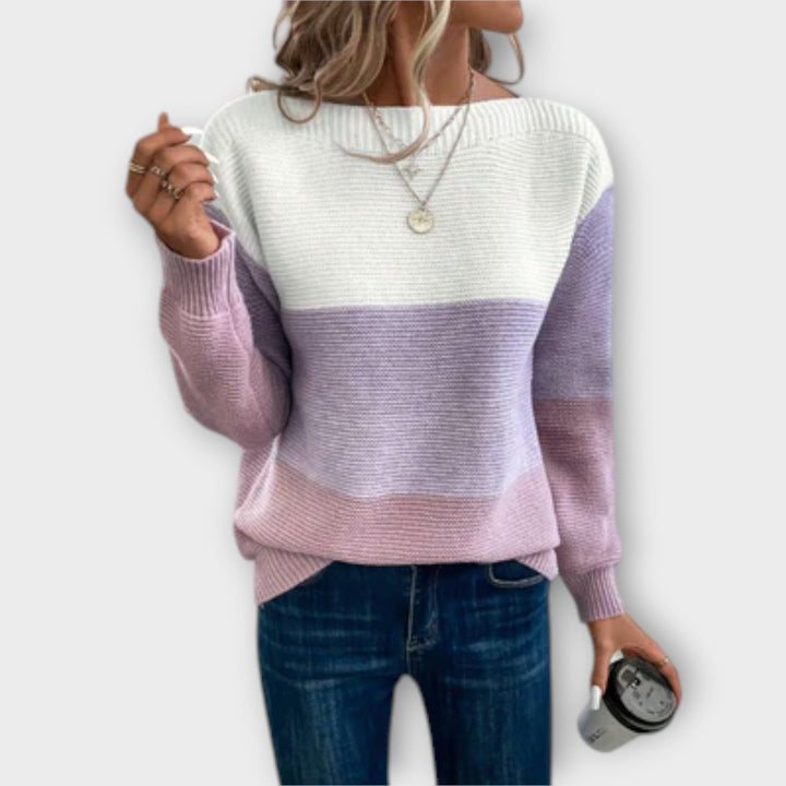 Isolde | Colorblock Knit Pullover Sweater