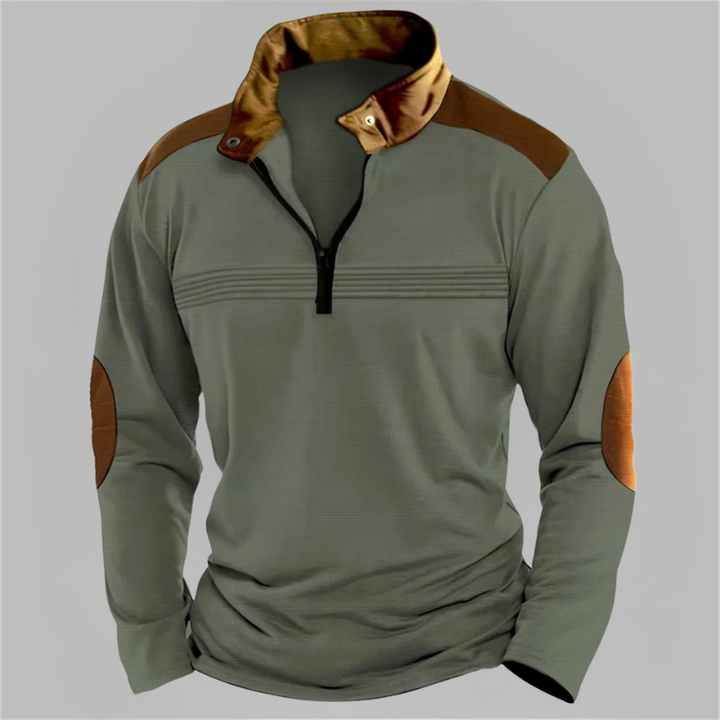 Two-Tone Half-Zip Men’s Pullover