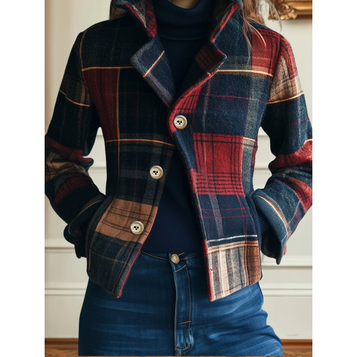 Aureliane | Chic Tailored Plaid Fall Jacket