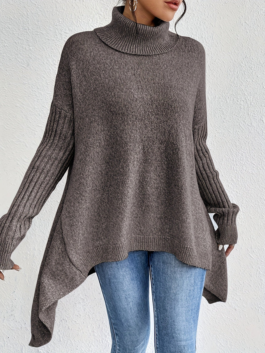 Isolde | Oversized Turtleneck Knit Sweater