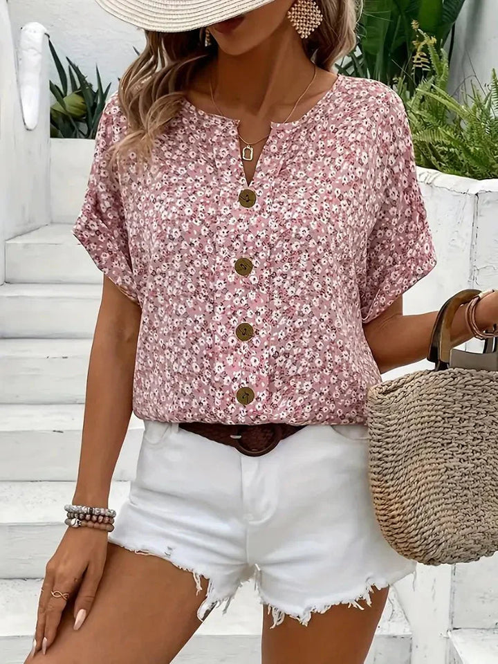 Elena | Wildflower Notch Blouse