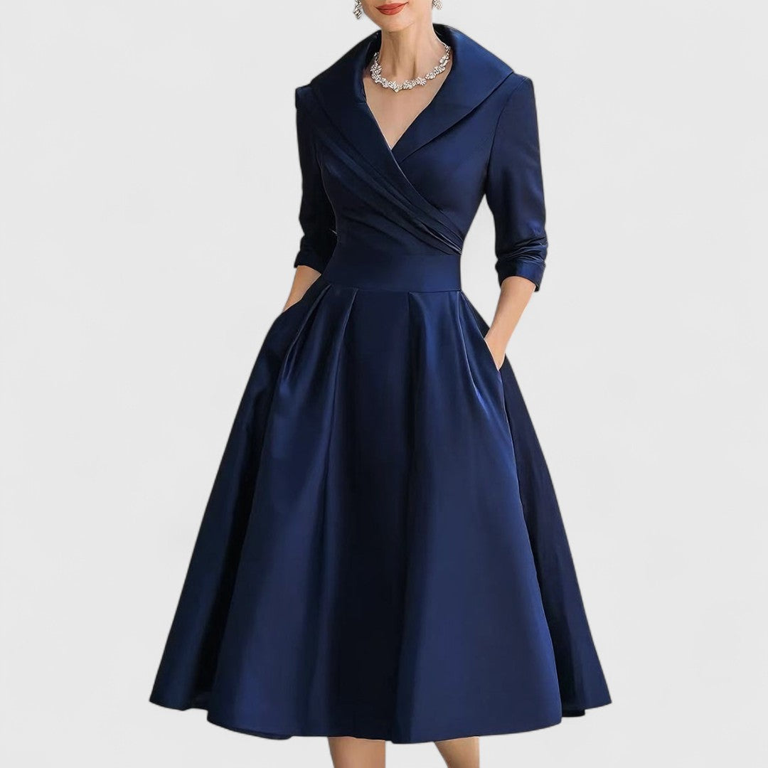 Elegant Pleated Midi Dress