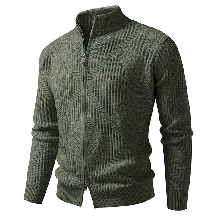 Men’s Textured Full-Zip Cardigan