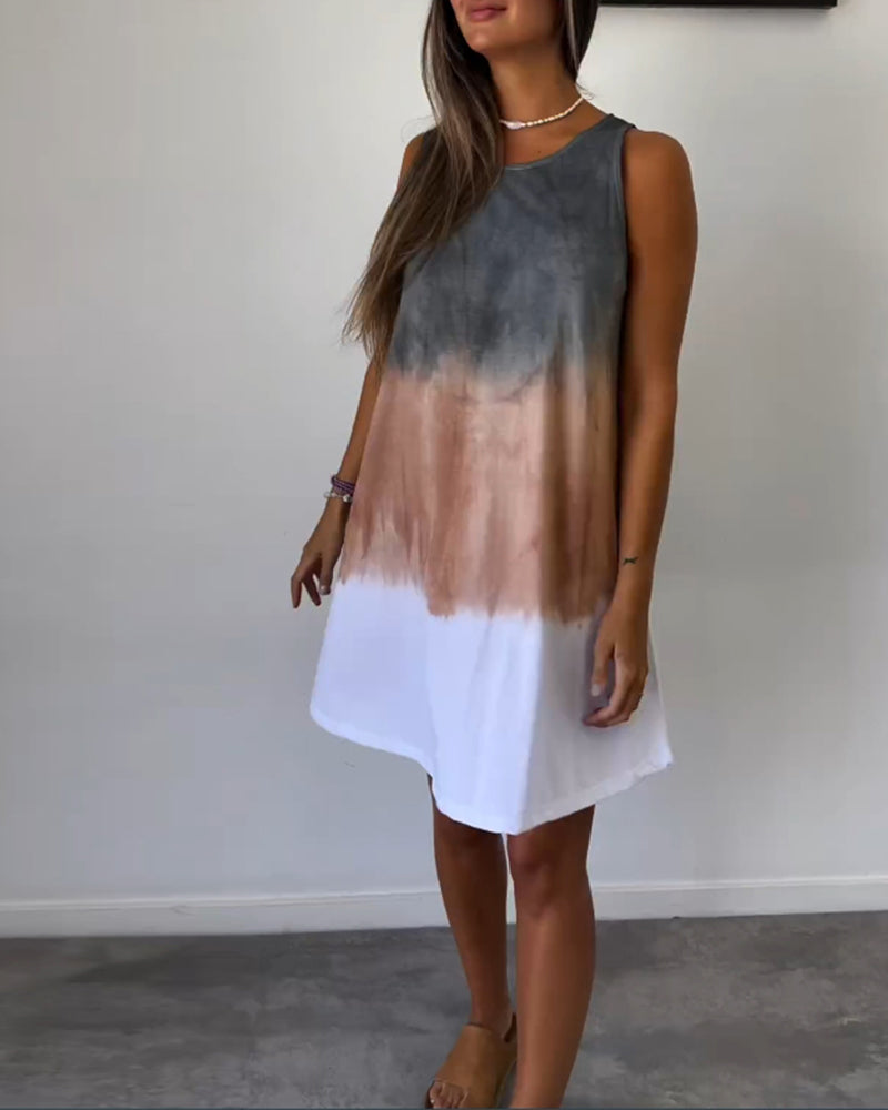 Mara | Women’s Ombre Sleeveless Swing Mini Dress