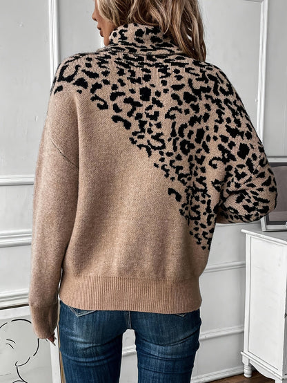 Savréline | Patterned Turtleneck Sweater