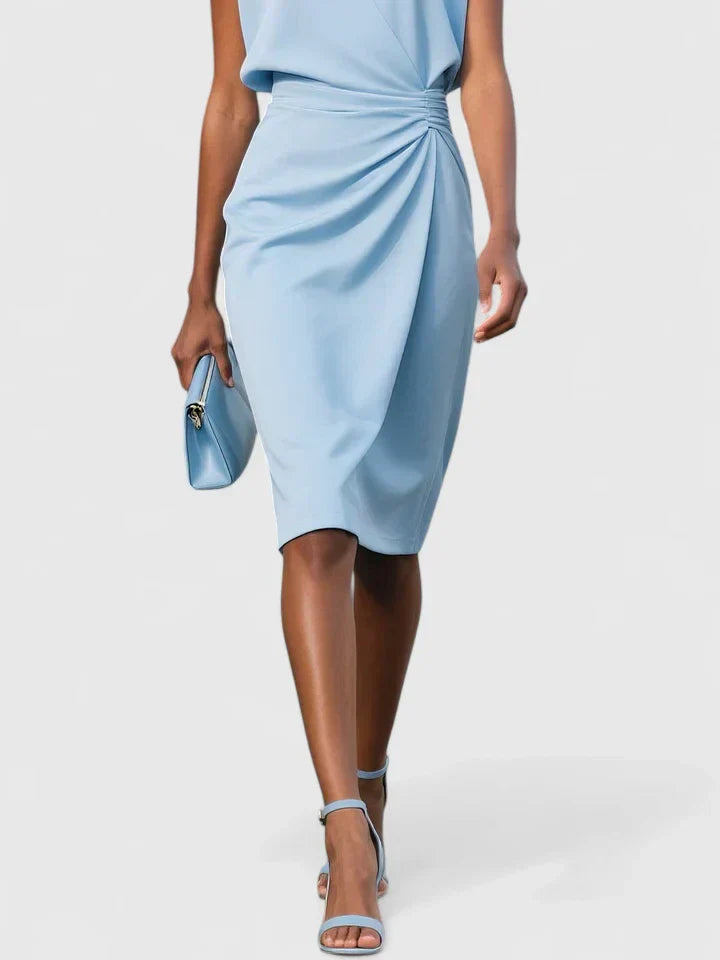 Serenavine | Sleek Draped Women’s Midi Dress