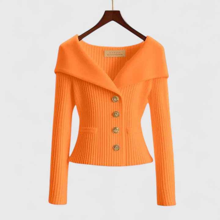 Delphine | Off-Shoulder Knit Blazer