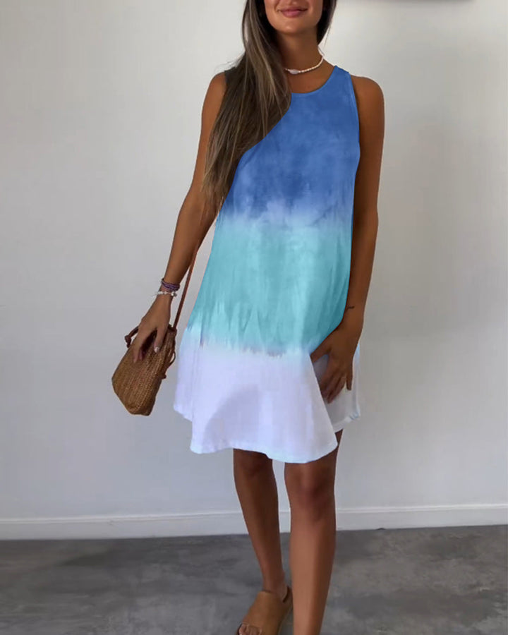 Mara | Women’s Ombre Sleeveless Swing Mini Dress