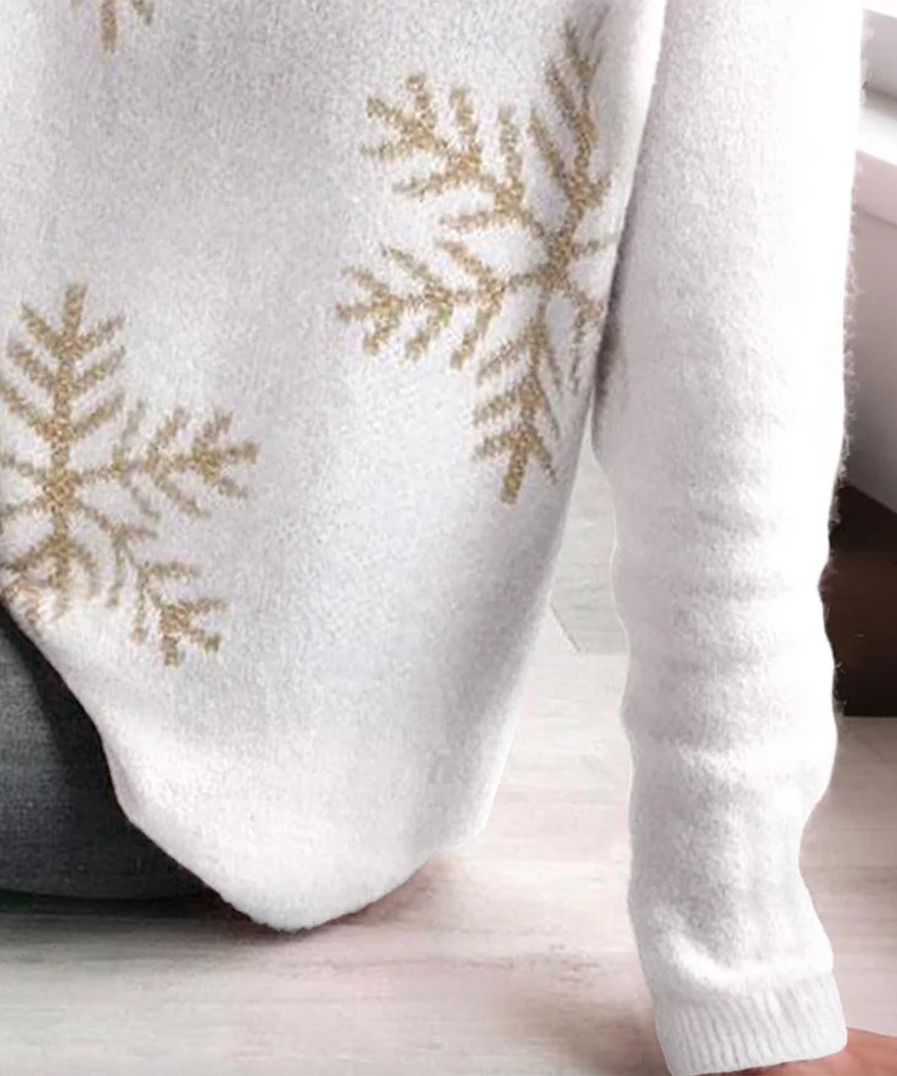 Aurelia | Cozy Snowflake Knit Sweater