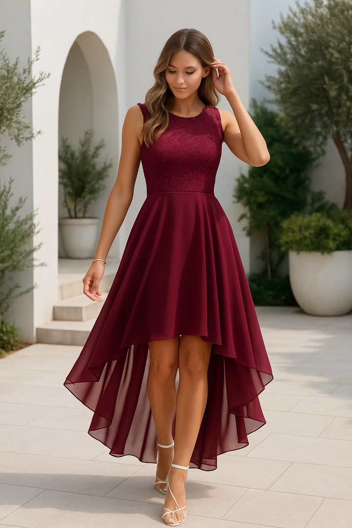 Camilla | Women’s Flowing High-Low Wedding Guest Dress