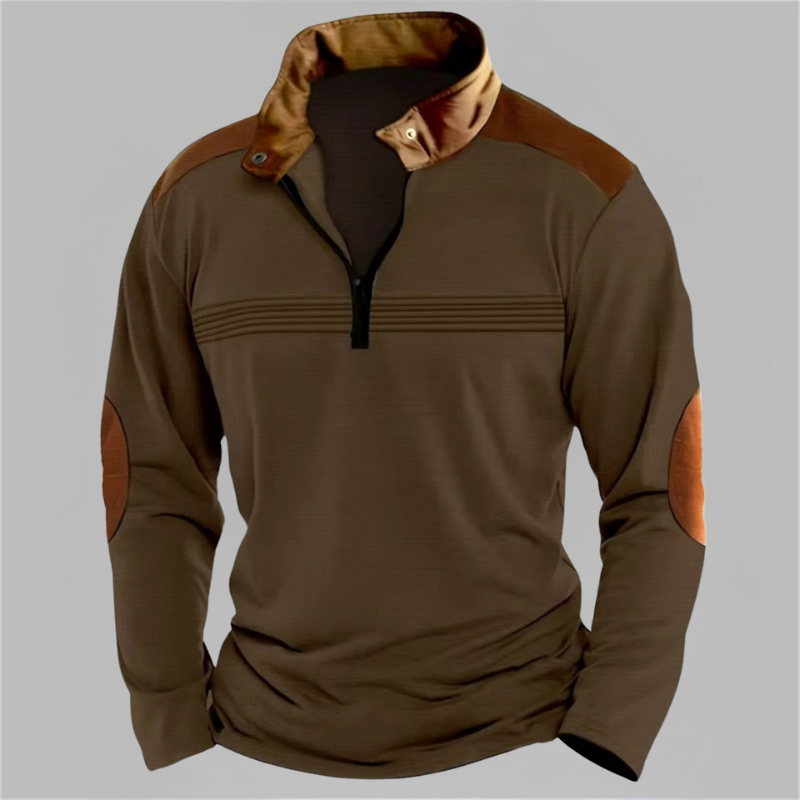 Two-Tone Half-Zip Men’s Pullover
