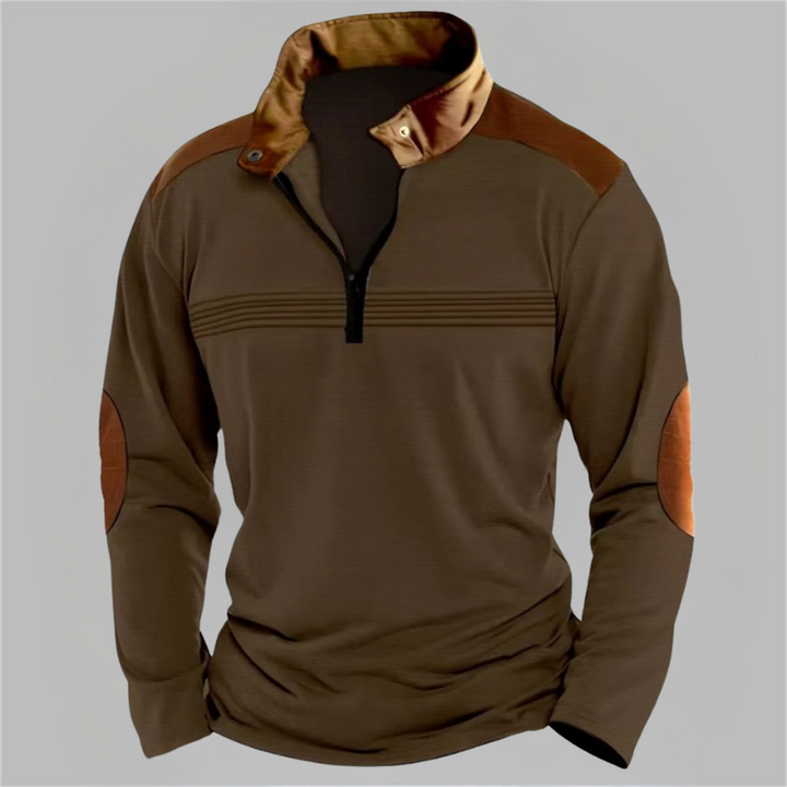 Two-Tone Half-Zip Men’s Pullover