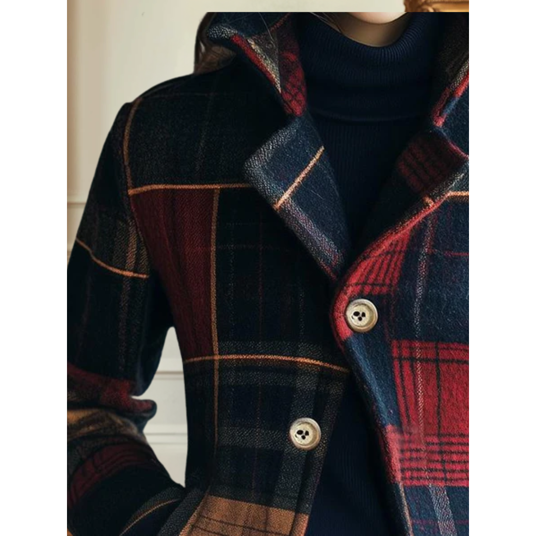 Aureliane | Chic Tailored Plaid Fall Jacket