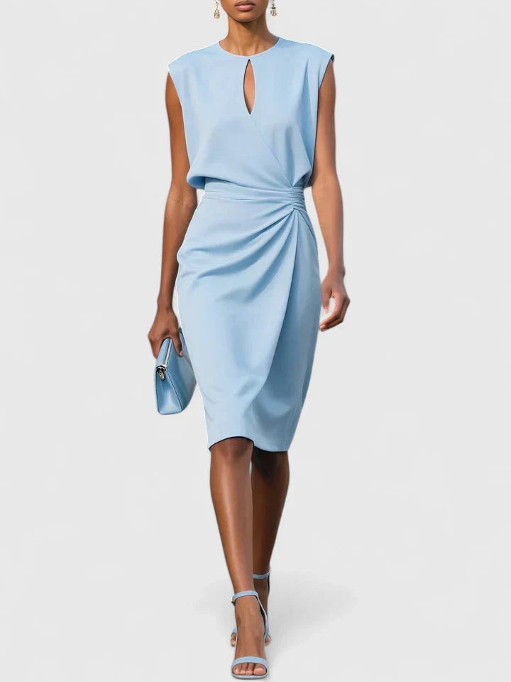Serenavine | Sleek Draped Women’s Midi Dress