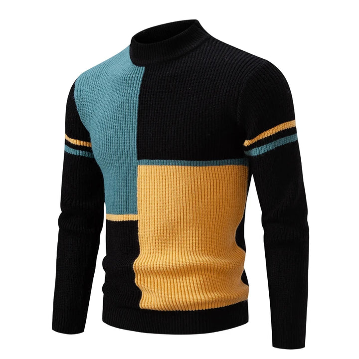Color-Block Ribbed Sweater