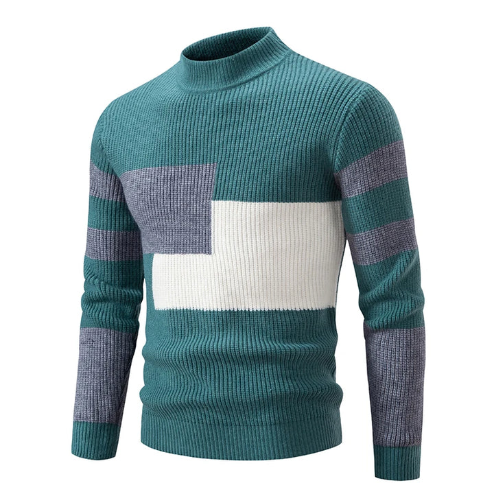 Color-Block Ribbed Sweater
