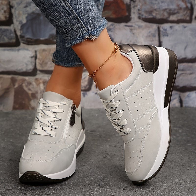 Women’s Orthopedic Walking Sneakers with Side Zipper