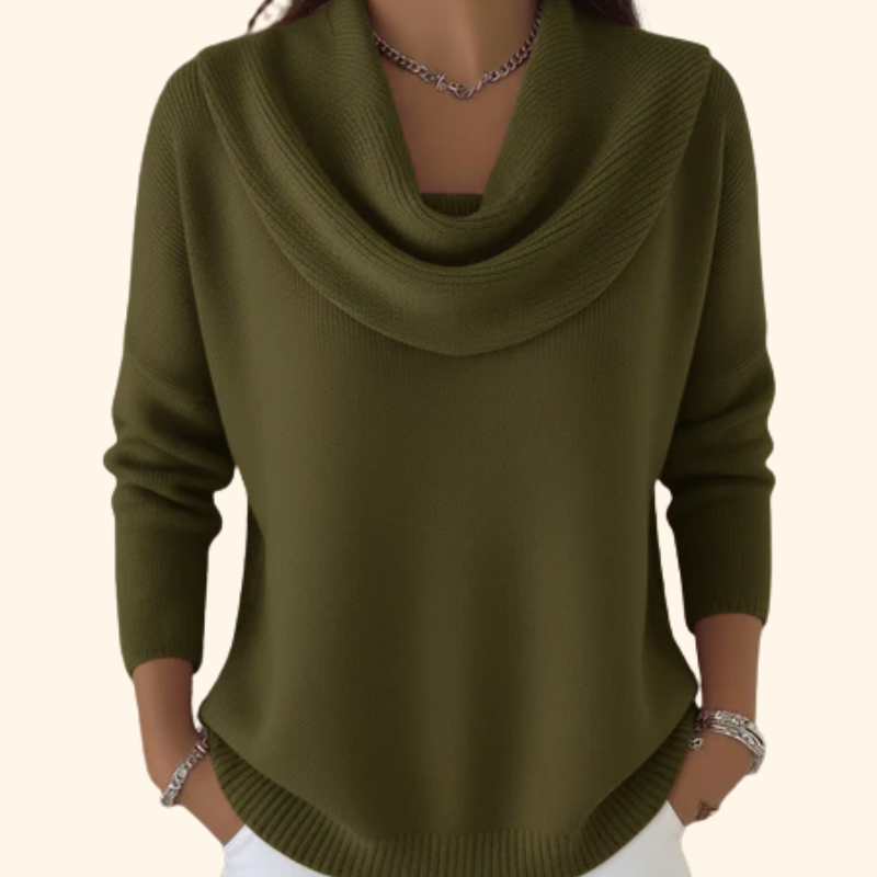 Talia | Elegant Cowl Neck Sweater