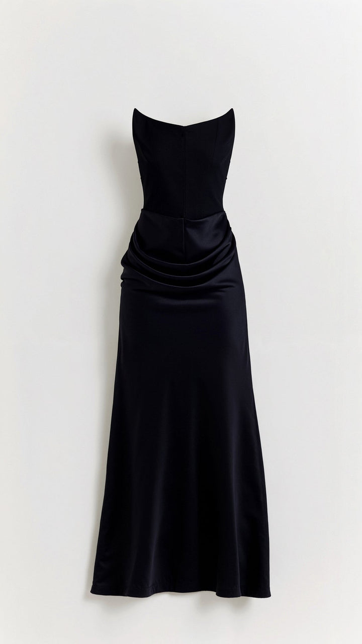 Celine | Women’s Sleek Column Wedding Guest Maxi Dress