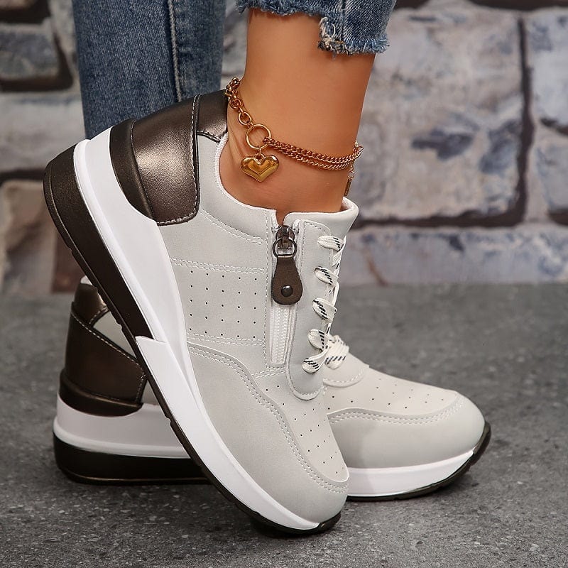 Women’s Orthopedic Walking Sneakers with Side Zipper