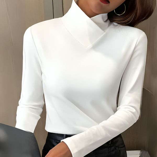 Celeste | Classy High Neck Knit Top