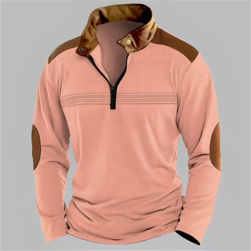 Two-Tone Half-Zip Men’s Pullover
