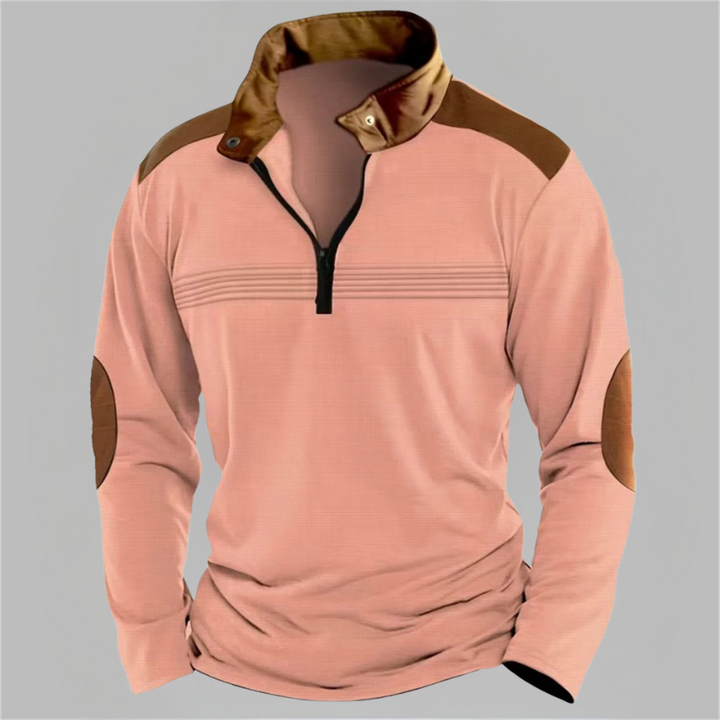 Two-Tone Half-Zip Men’s Pullover