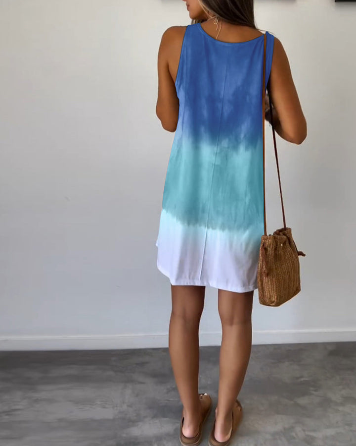 Mara | Women’s Ombre Sleeveless Swing Mini Dress