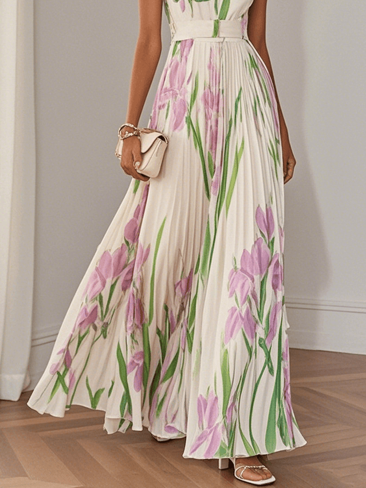 Floral Square-Neck Maxi Dress
