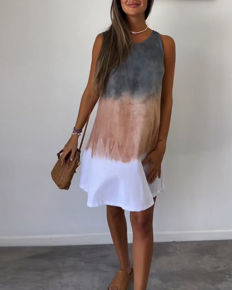 Mara | Women’s Ombre Sleeveless Swing Mini Dress