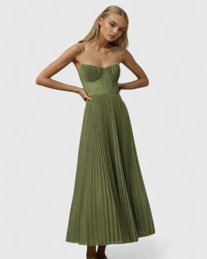 Orlianne | Elegant Pleated Midi Dress