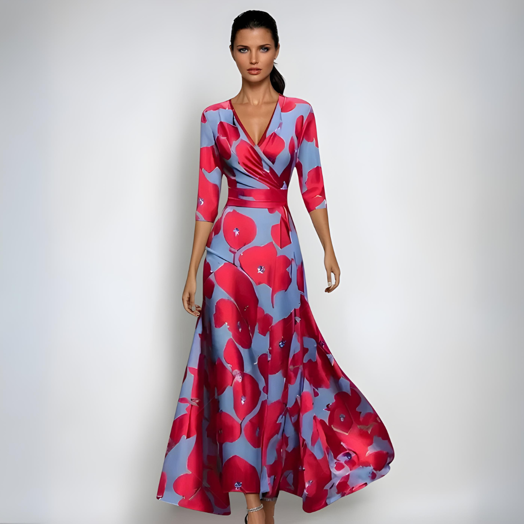 Floral Wrap Maxi Dress