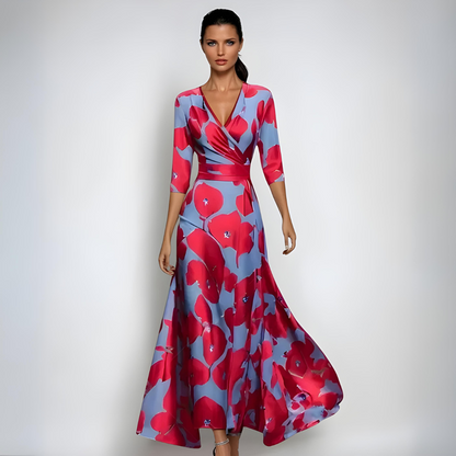 Floral Wrap Maxi Dress
