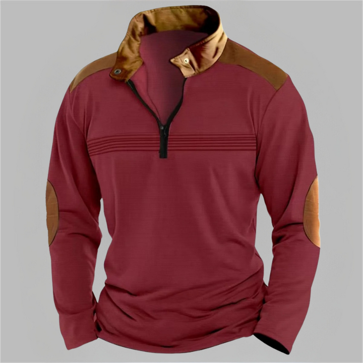 Two-Tone Half-Zip Men’s Pullover