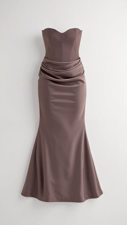 Celine | Women’s Sleek Column Wedding Guest Maxi Dress