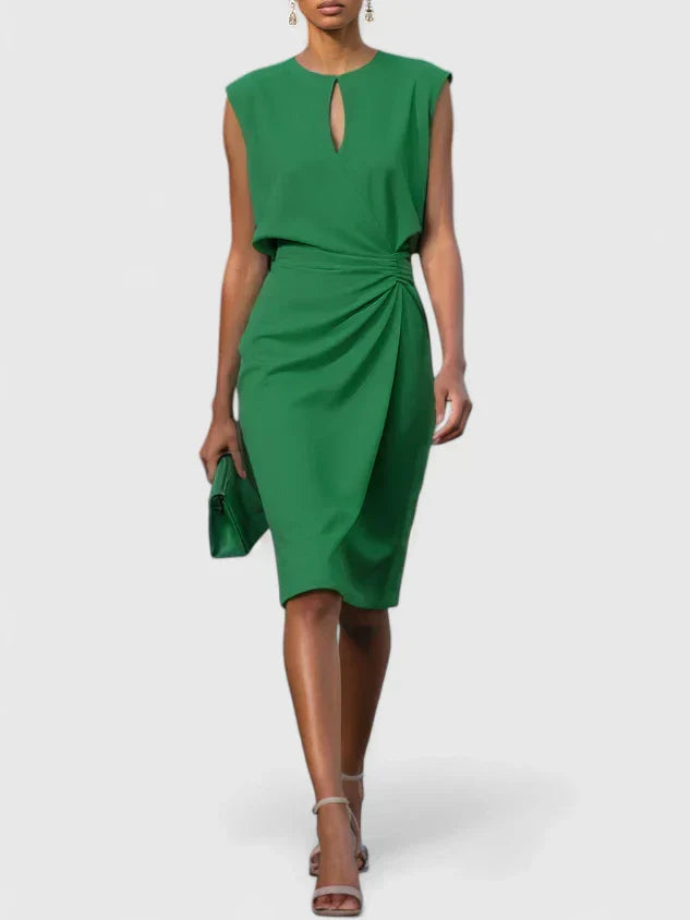 Serenavine | Sleek Draped Women’s Midi Dress
