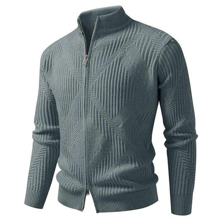 Men’s Textured Full-Zip Cardigan