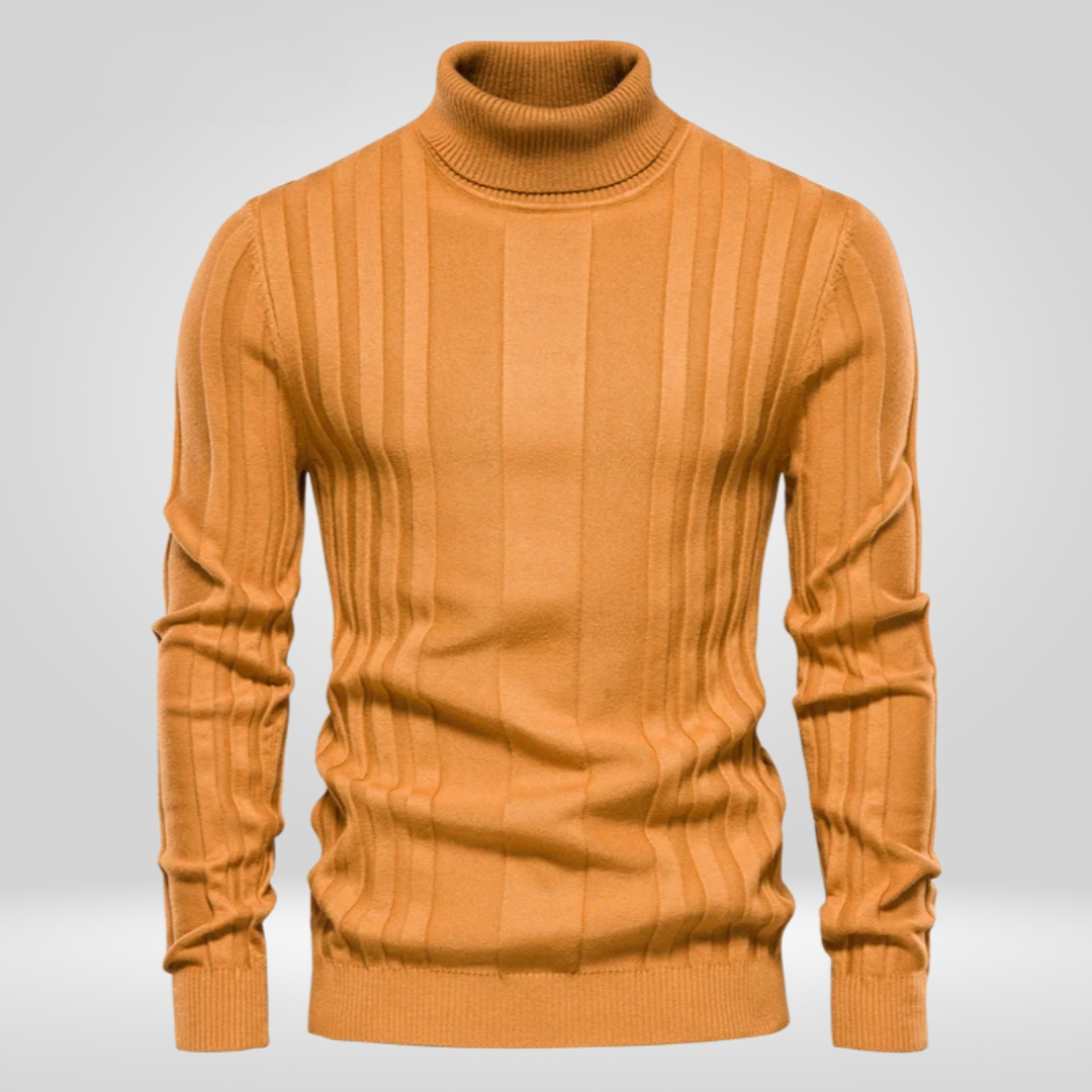 Ribbed Turtleneck Men’s Sweater