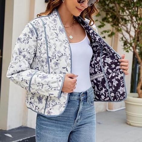 Helena | Women’s Quilted Floral Light Jacket